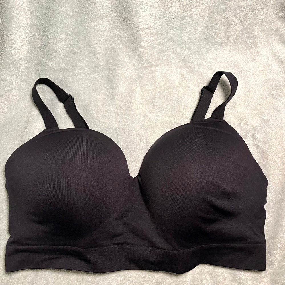 Truekind Bra Supportive Comfort Wireless Shapint Black Comfort Women 2XL XXL